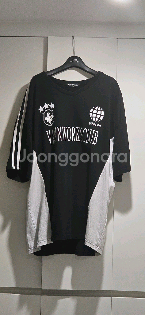 밴웍스 스포티 블록코어 브이넥 반팔 티셔츠 블랙 2xl--1