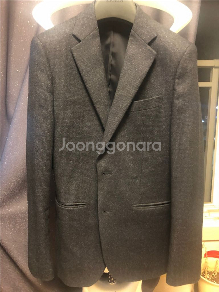 지오지아 네이비 글렌체크 정장세트--0