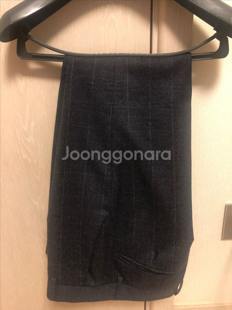 지오지아 글렌체크 네이비 쓰리피스 정장세트--2