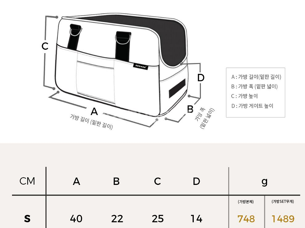 쏘오옥백 강아지 이동가방 거의 새제품!(블랙 s사이즈)--2