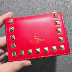 여성 반 지갑 레드지갑 발렌티