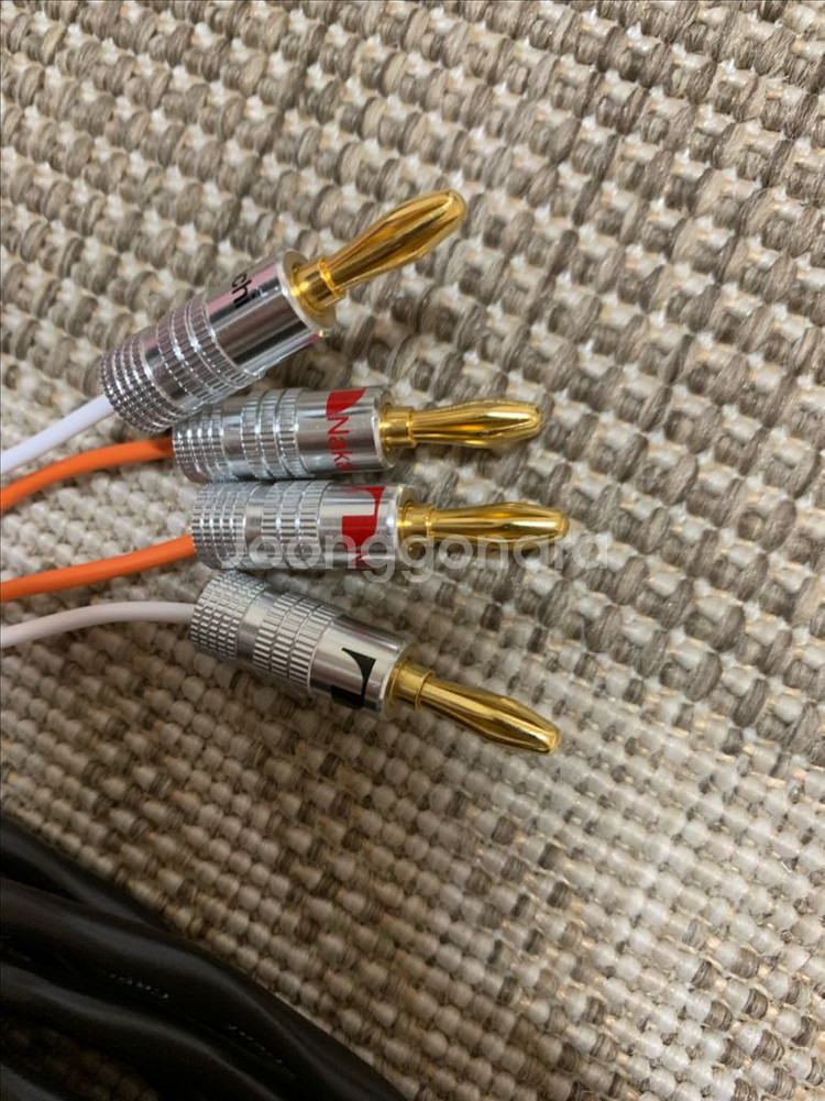 일제 카나레 스피커케이블 3미터 1조 금도금단자--2