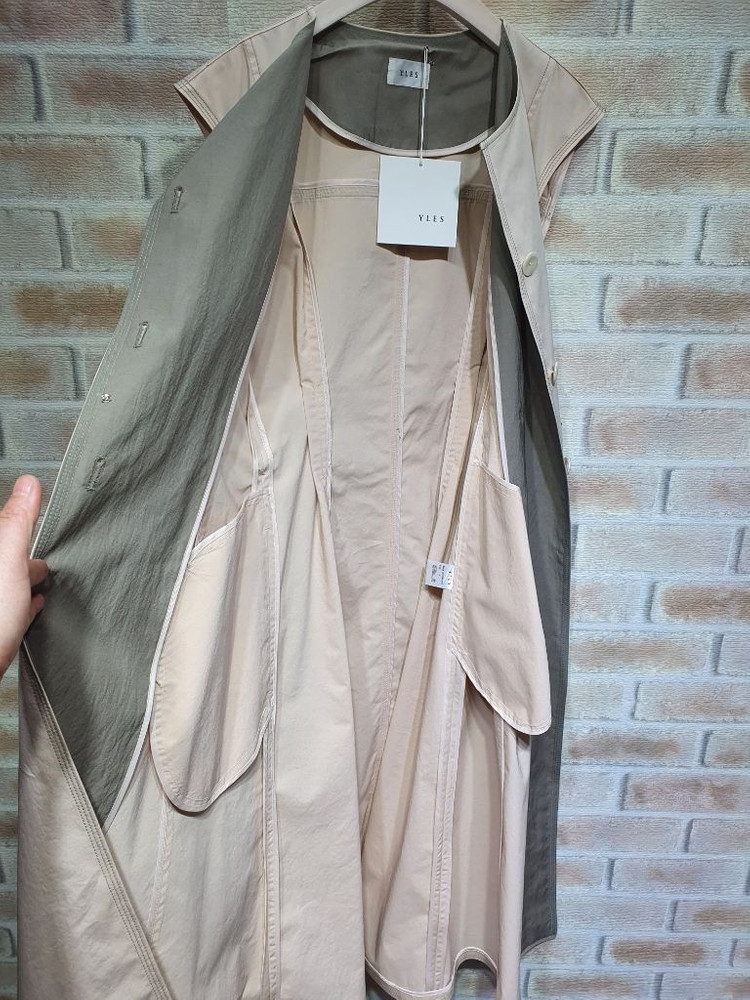 택부착 이레스 정품 스티치 배색 트렌치 원피스 ~66 이미지