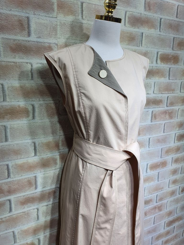 택부착 이레스 정품 스티치 배색 트렌치 원피스 ~66 이미지