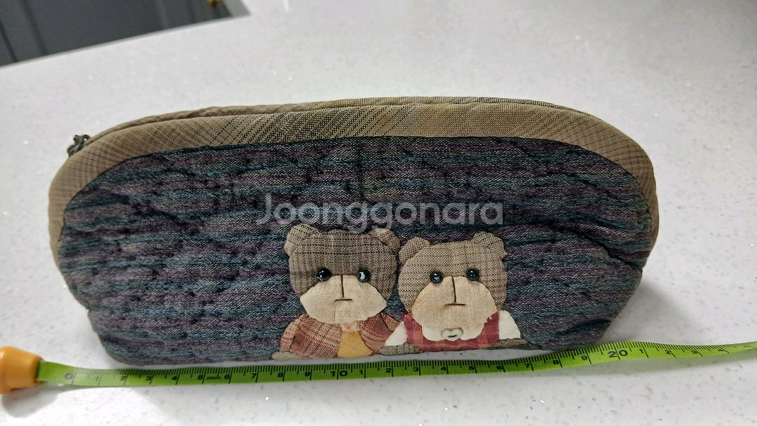퀼트 곰돌이 파우치 필통--3