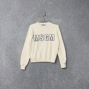 MSGM 스펠 로고 프린팅 크림 맨투맨 XS