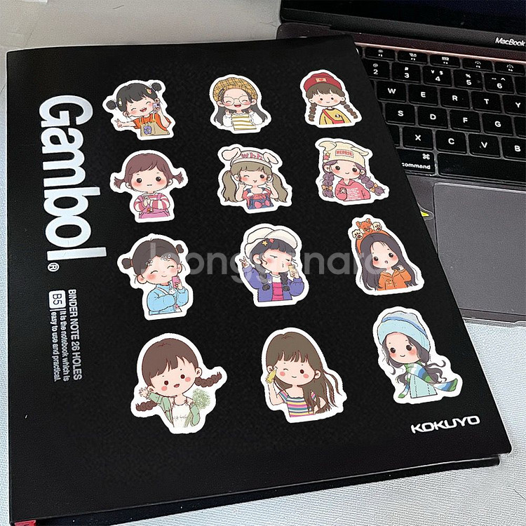 102p 인싸 친구들 스티커 빈티지 감성 방수 캐리어--7