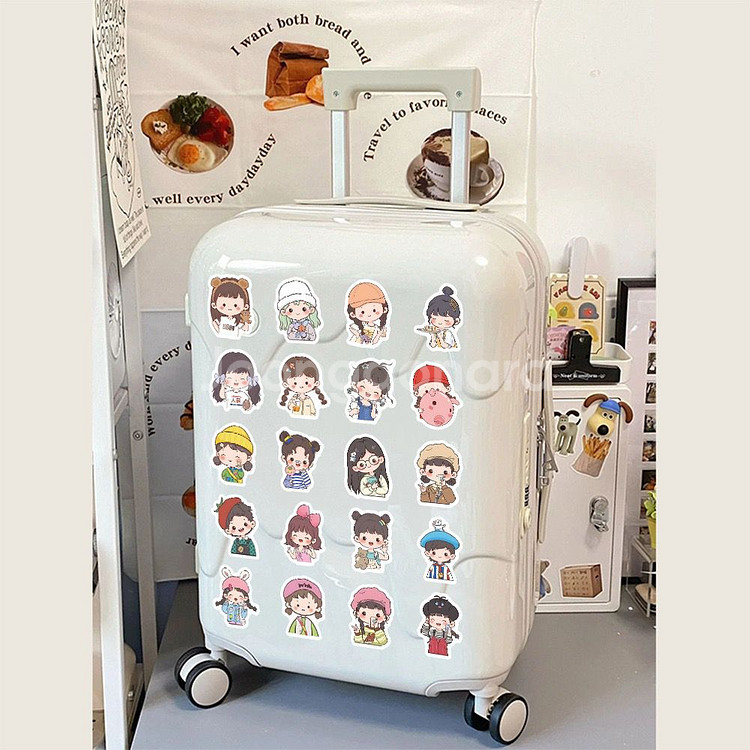 102p 인싸 친구들 스티커 빈티지 감성 방수 캐리어--6