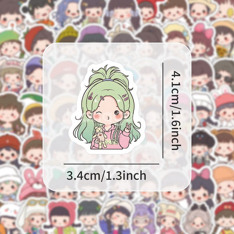 102p 인싸 친구들 스티커 빈티지 감성 방수 캐리어--4