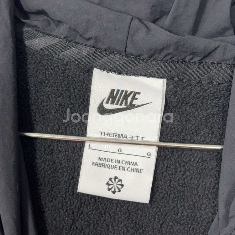 나이키 에어 스우시 플리스 블랙 후드티 L--2