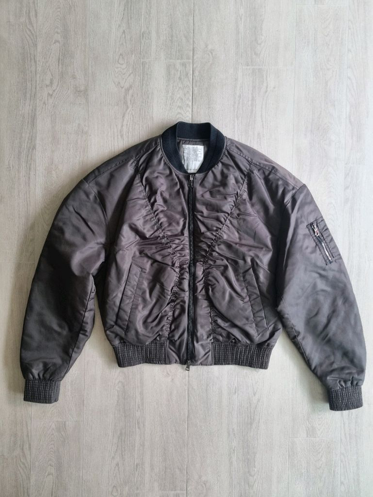 메종미네드CRUSH BROWN SHIRRING MA-1 이미지