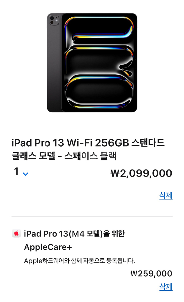 (애플케어플러스)아이패드 프로13 m4 256 WiFi--0