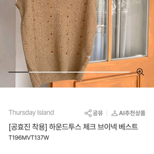Thursday Island 브이넥 니트 베스트