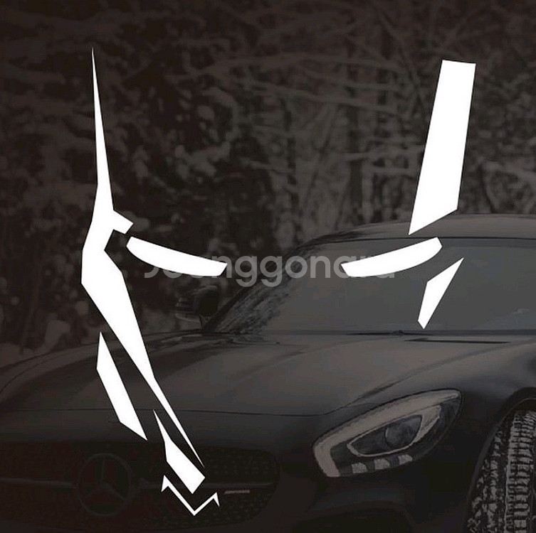 아이언맨 Ironman 자동차 데칼 반사 스티커--1