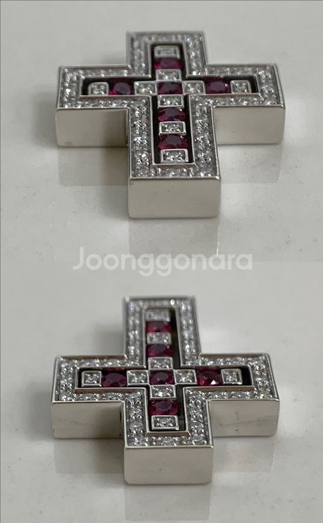 [M]다미아니 벨에포크 펜던트 루비 목걸이 미듐 미디움--4