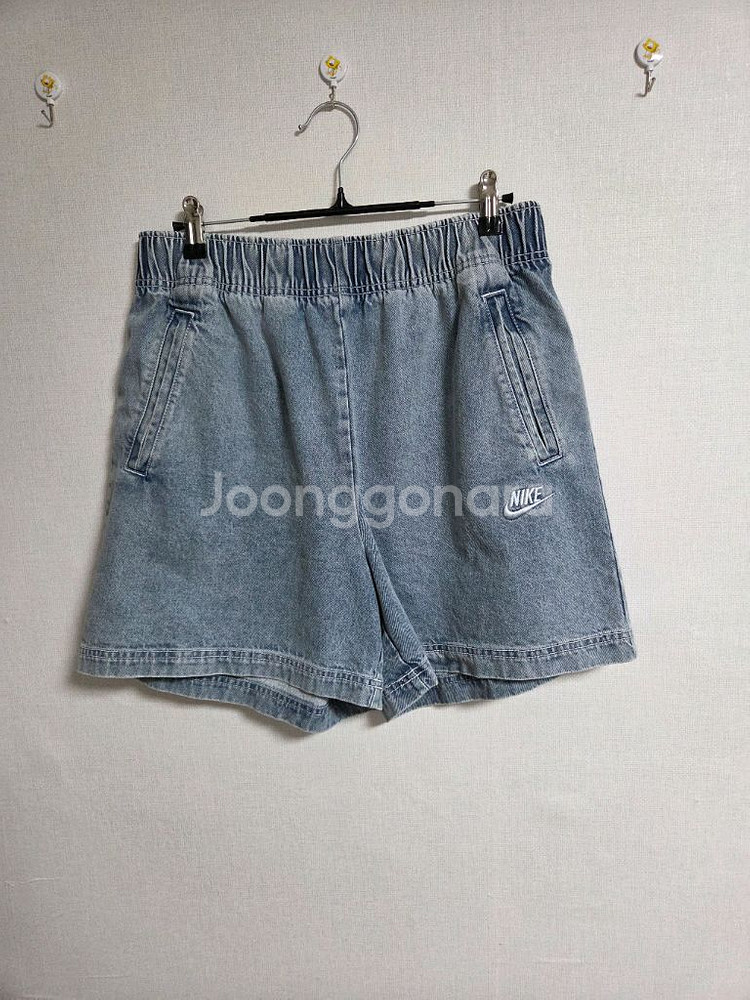 나이키 여성 데님 반바지 L 한번입음--0