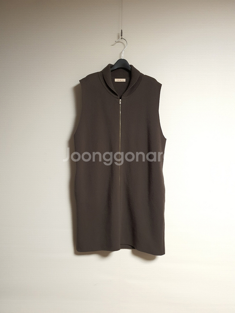 일라일 ILAIL 캐시미어 울 니트 집업 가디건형 베스--0