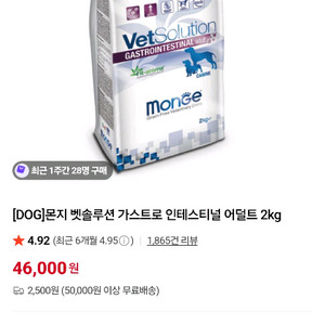 몬지 가스트로 4kg 강아지