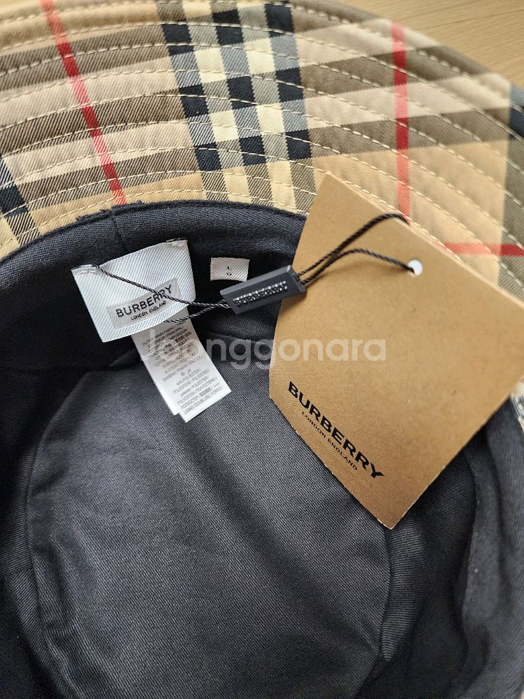 버버리 빈티지 체크 버킷햇 8026927--6