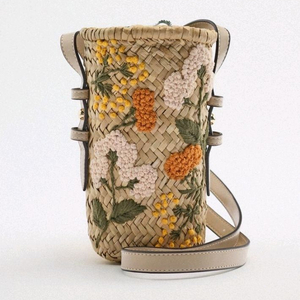 자라 원형 라탄백 새상품