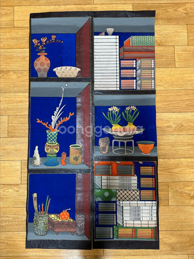 민화 책가도 10폭 그림(서가도)--3