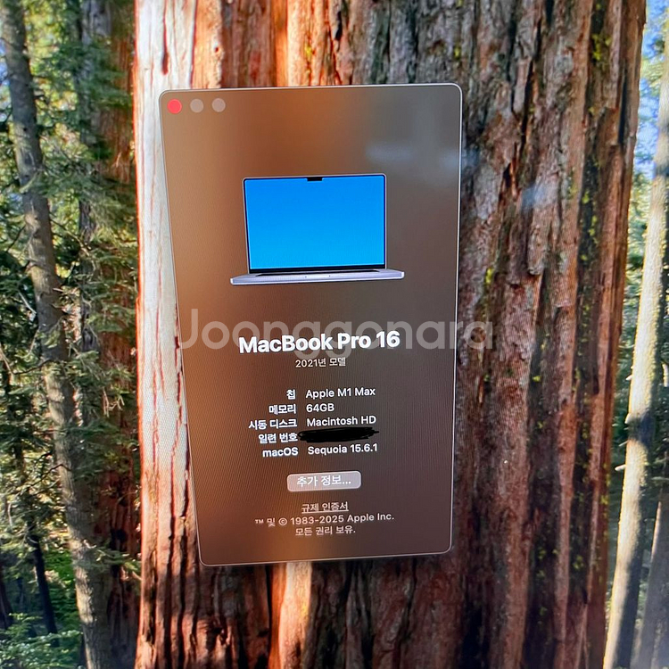 맥북프로 16인치 / M1 Max / 64GB/ 1TB--5