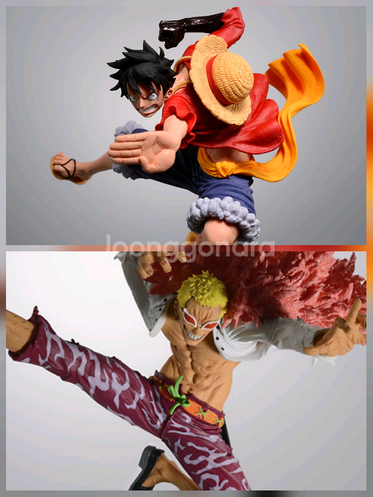 반프레스토 원피스 조형왕6 루피,도플라밍고 피규어 2종--0