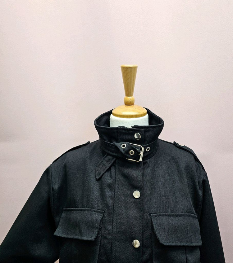 (새상품) 포켓 스트링 반크롭 야상점퍼--4