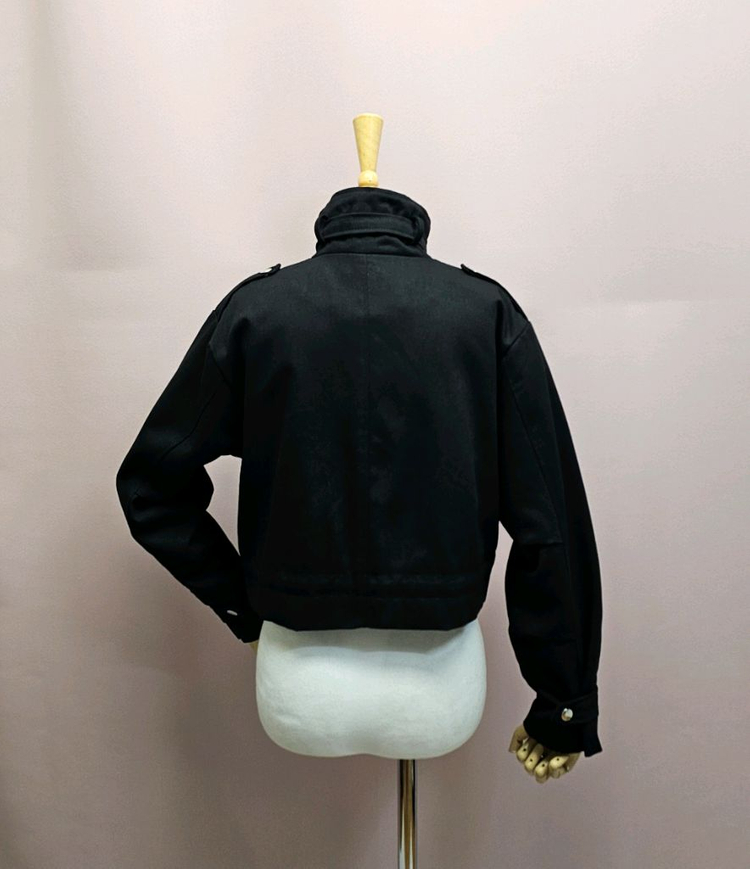 (새상품) 포켓 스트링 반크롭 야상점퍼--7