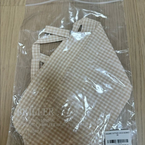 브리이에 오가닉 코튼 체크 보넷(새상품) 2B