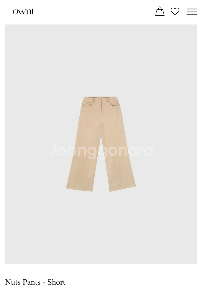 (새상품) 온트 nuts pants 너츠 팬츠 숏기장--0