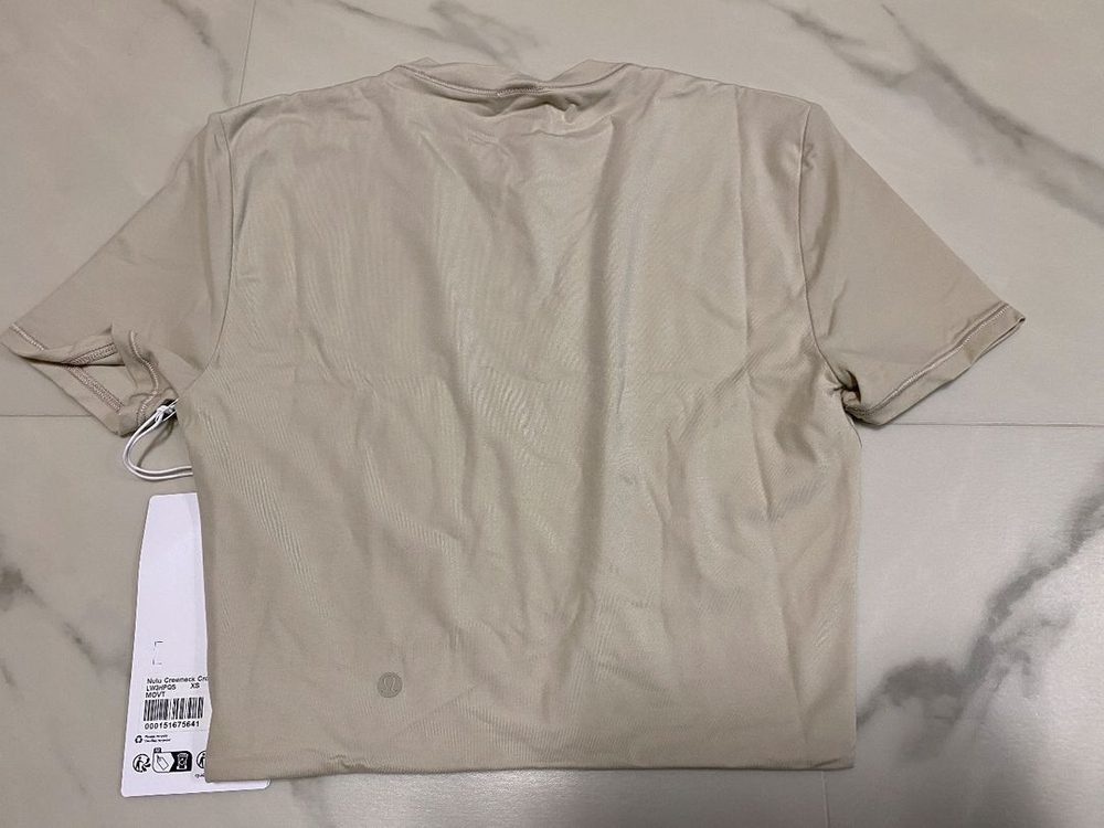 룰루레몬 Nulu 크루넥 크롭 티셔츠 xs--3