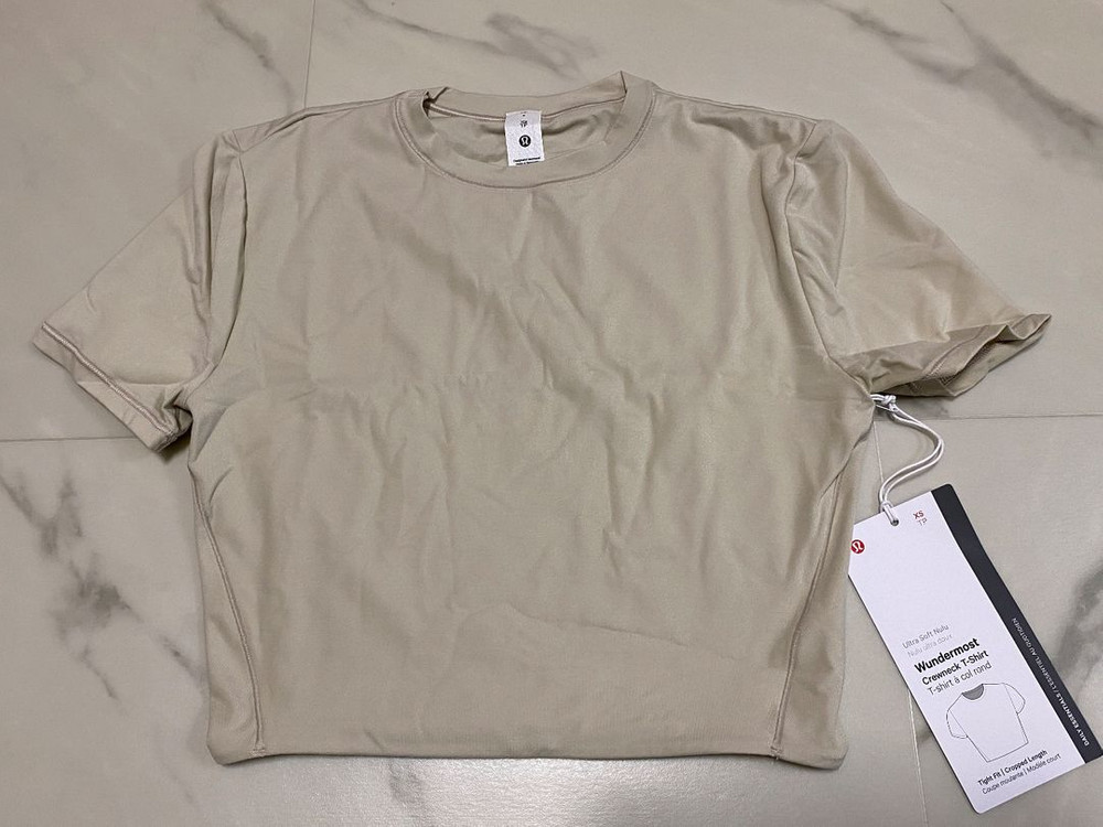 룰루레몬 Nulu 크루넥 크롭 티셔츠 xs--2