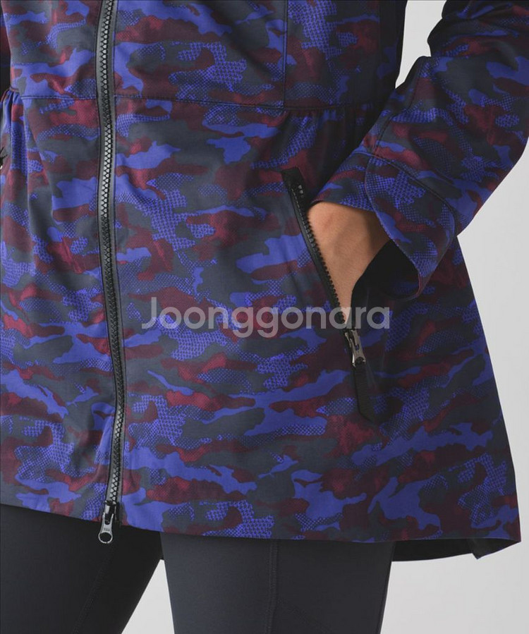 룰루레몬 카모 방수 자켓 후드집업 여성 운동복 러닝--5