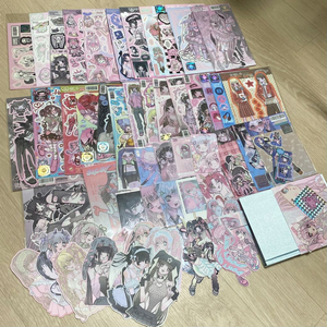 도미월드 스티커북 초판 스티커 엽서 포토카드 캔뱃지