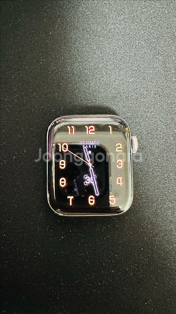 애플워치6에르메스 44mm 실버 스테인리스 팝니다--0