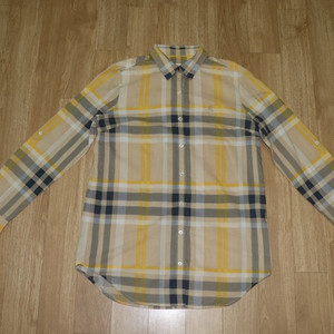 (66)빈폴/베이지옐로우 체크롱셔츠