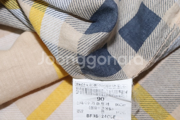 (66)빈폴/베이지옐로우 체크롱셔츠--5