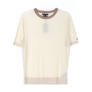 (새상품)[XXL]타미힐피거 크림 베이지 반팔 니트 티