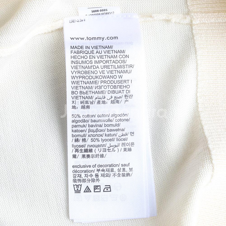 (새상품)[XXL]타미힐피거 크림 베이지 반팔 니트 티--5