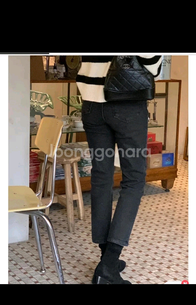 슬로우앤드 제작 블라우스/라이크유 제작 흑청 데님--2