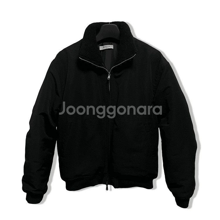 털 카라 투웨이 집업 봄버 블루종 자켓 블랙 M 100--0