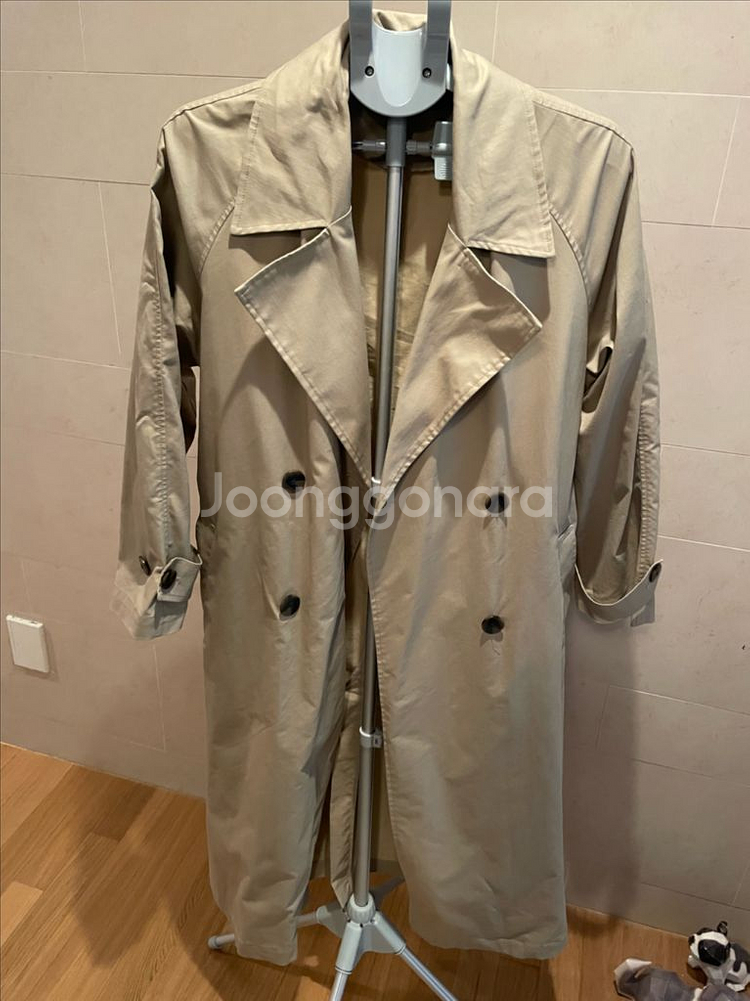 자라 오버핏 더블 트렌치코트--0