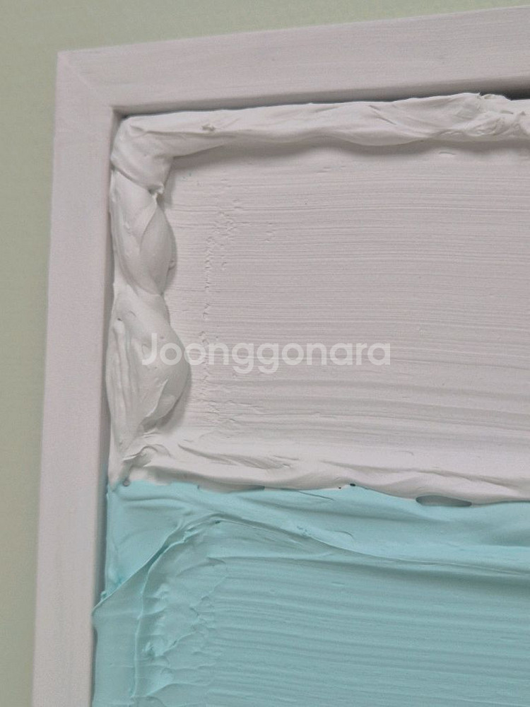 바다속으로 두꺼운 질감 그림 인테리어 액자 유화 포스터--2