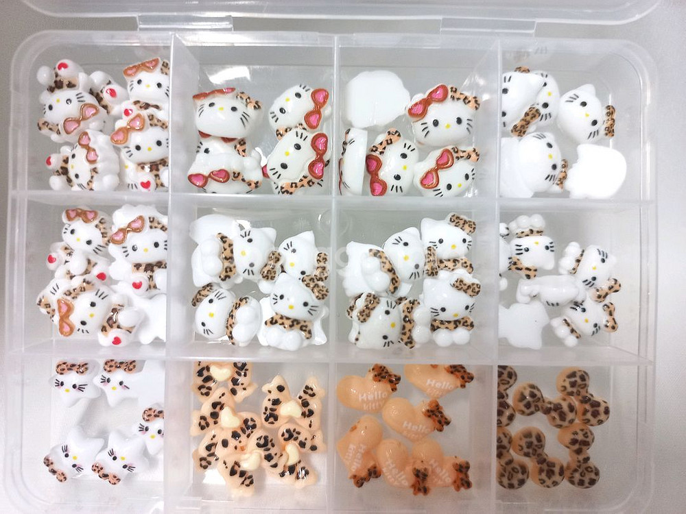 12p_호피키티 네일파츠 레오파드키티--3