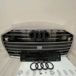아우디 A6 C8 그릴 세트 정품 블랙 엠블럼