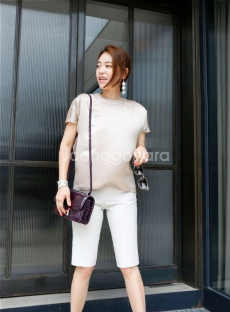 몽또또 하프 카프리 팬츠 5부 스판 바지 버뮤다--1