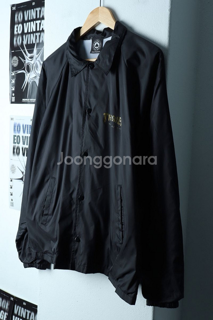 (L-XL) 트레셔 바람막이 야구점퍼자켓 블루종 코치--0