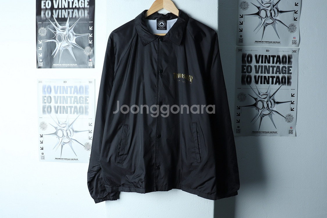 (L-XL) 트레셔 바람막이 야구점퍼자켓 블루종 코치--1