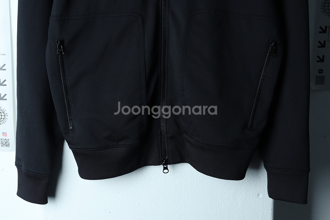 (M) 풋조이 집업져지 트랙탑 골프 기능성 블랙--3